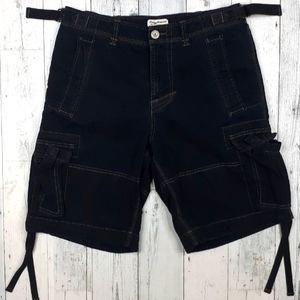 Tommy Bahama Cargo Heavy Duty Men's Shorts Size 32 Black Adjustable Thick EUC